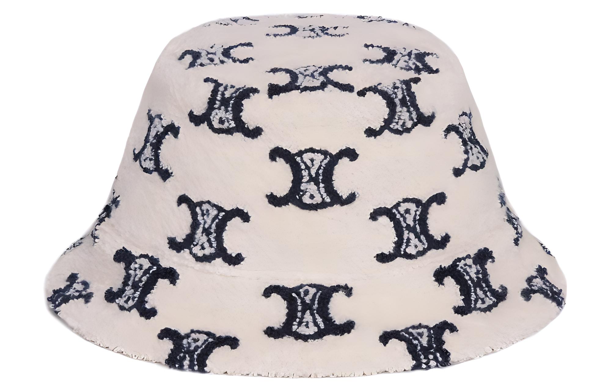 

CELINE Ковшовая шляпа женская неоновая белая морская синяя, Neon White, Marine Blue