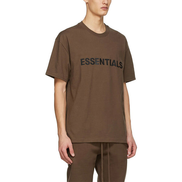 Футболка fw20 logo tee 'rain drum' Fear Of God Essentials, коричневый — фото 3
