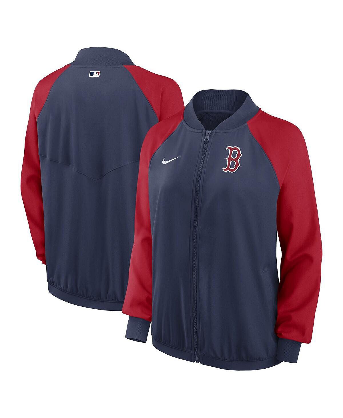 

Женская темно-синяя куртка Boston Red Sox Authentic Collection Team Raglan Performance с молнией во всю длину Nike, темно-синий