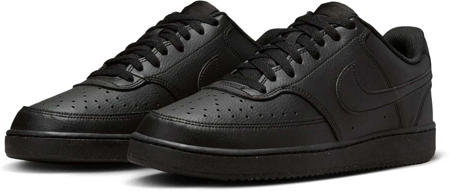 Мужские баскетбольные кроссовки Nike Court Vision Low, Black/Black/Black — фото 3