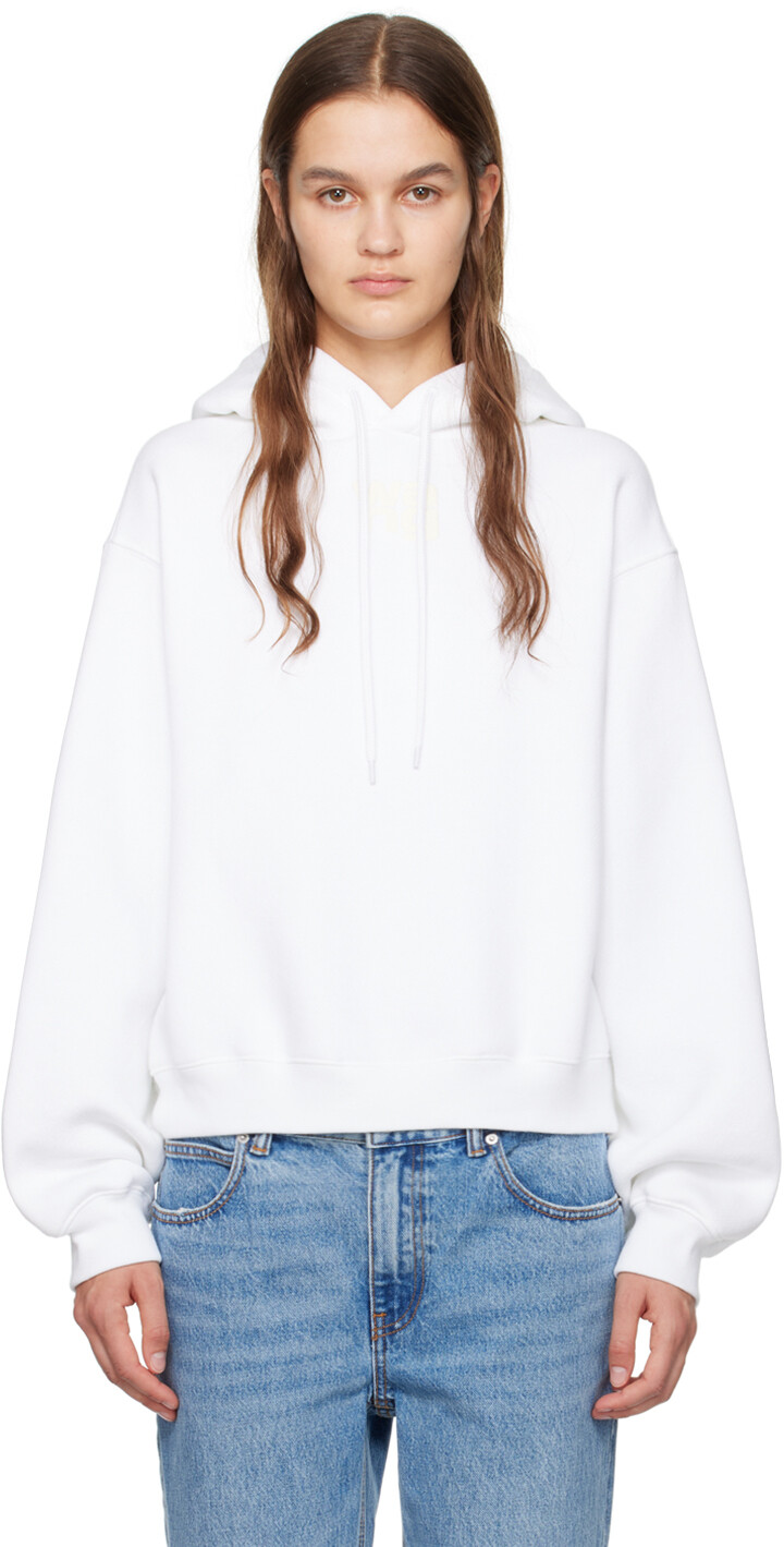 

Белый худи с капюшоном Alexanderwang.T