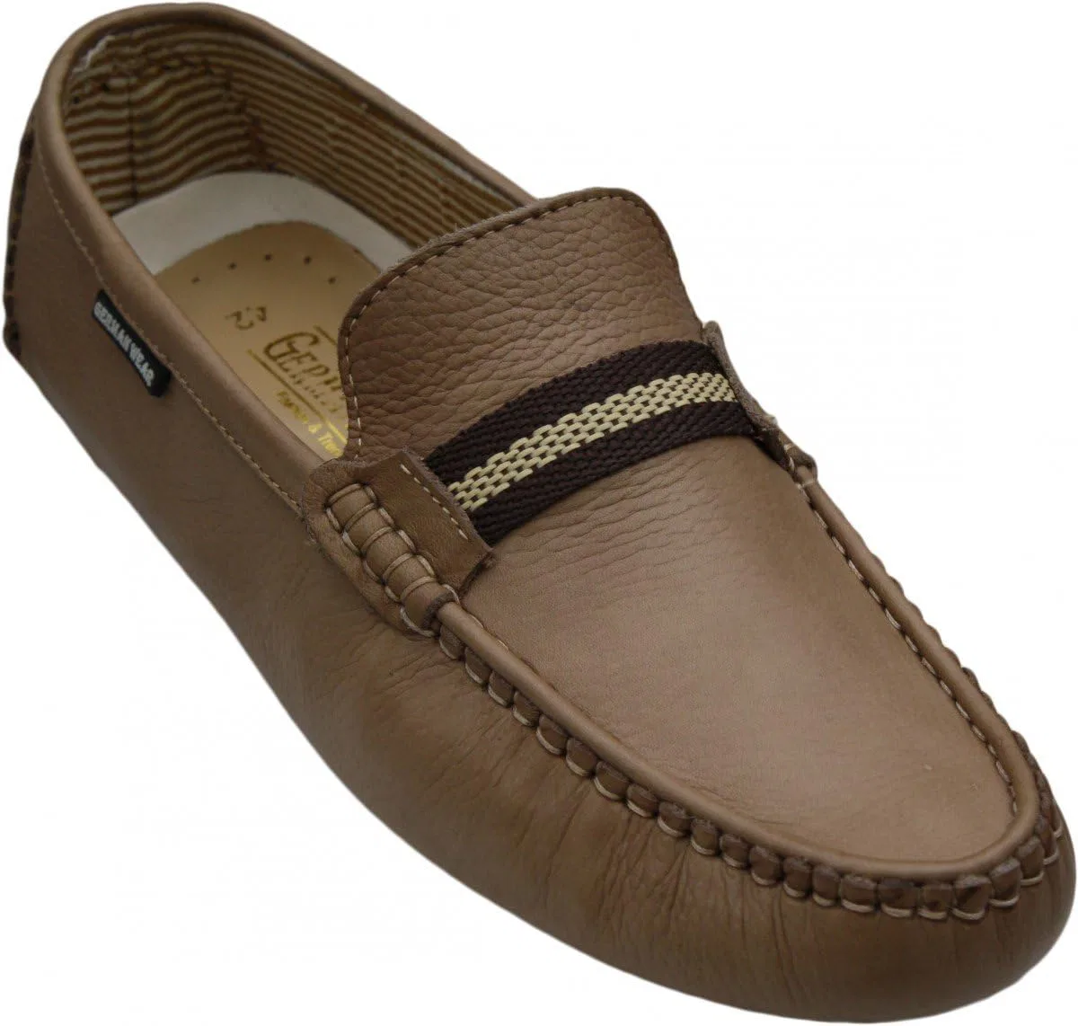 German Wear Немецкая одежда: мокасины для вождения, повседневные туфли, кожаные туфли из нубука, коричневые