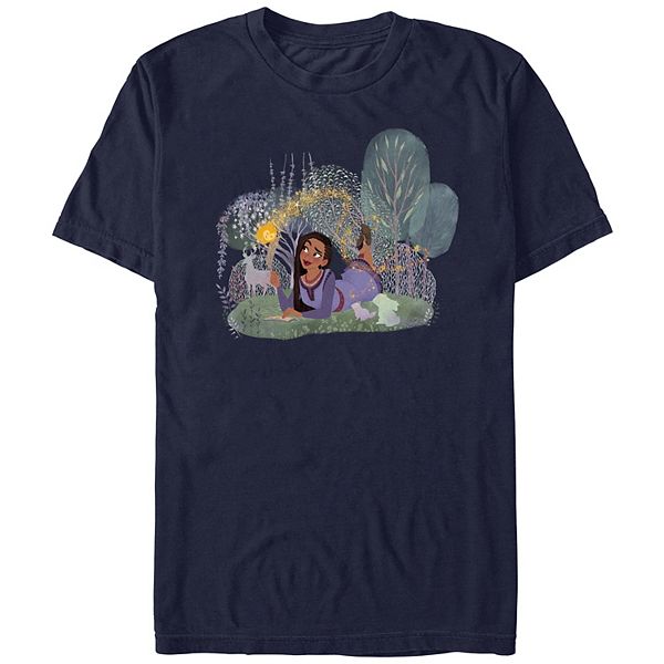 

Футболка с принтом Men's wish asha laying on the grass Licensed Character