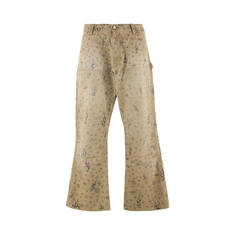 

Брюки SAINT Mxxxxxx x Dr. Woo Double Knee Pants 'Beige', желто-коричневый