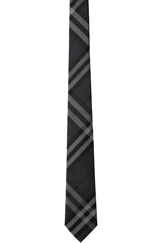 

Шелковый галстук Check Burberry, цвет charcoal