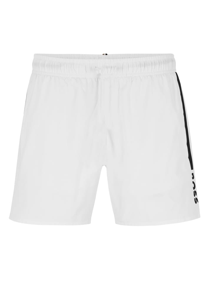 

BOSS Плавки с изображением дельфина, белые