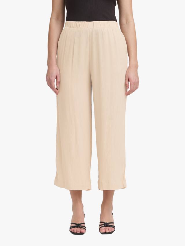 

Брюки Marrakech с эластичной талией укороченные широкие ICHI, Oxford Tan