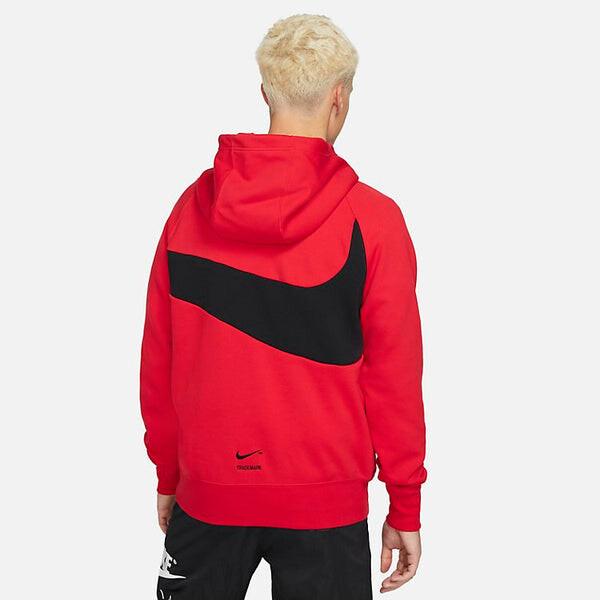 Толстовка спортивная одежда swoosh tech флисовый свитер с капюшоном Nike, красный — фото 3