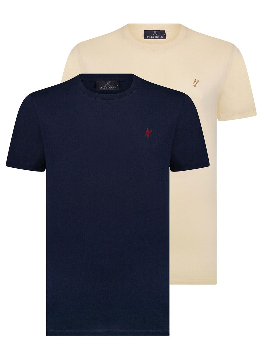 

Классическая футболка Jacey Quinn Shirt, цвет beige/navy