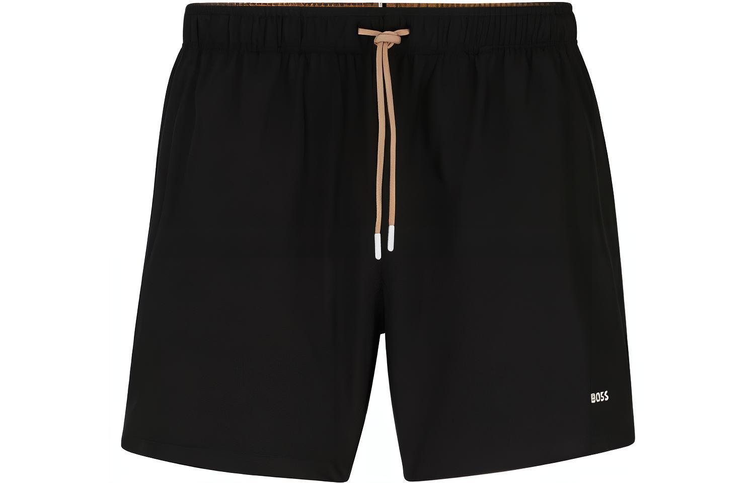 

Плавательные шорты с логотипом HUGO BOSS, черные