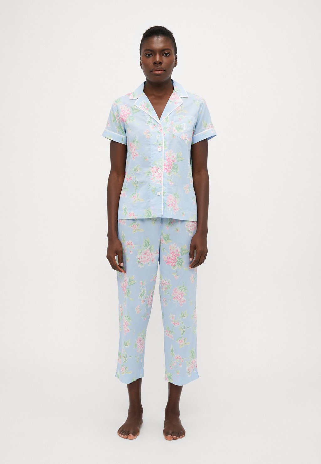 

Пижама LAWN NOTCH COLLAR PAJAMA - Pyjama set Lauren Ralph Lauren, синий