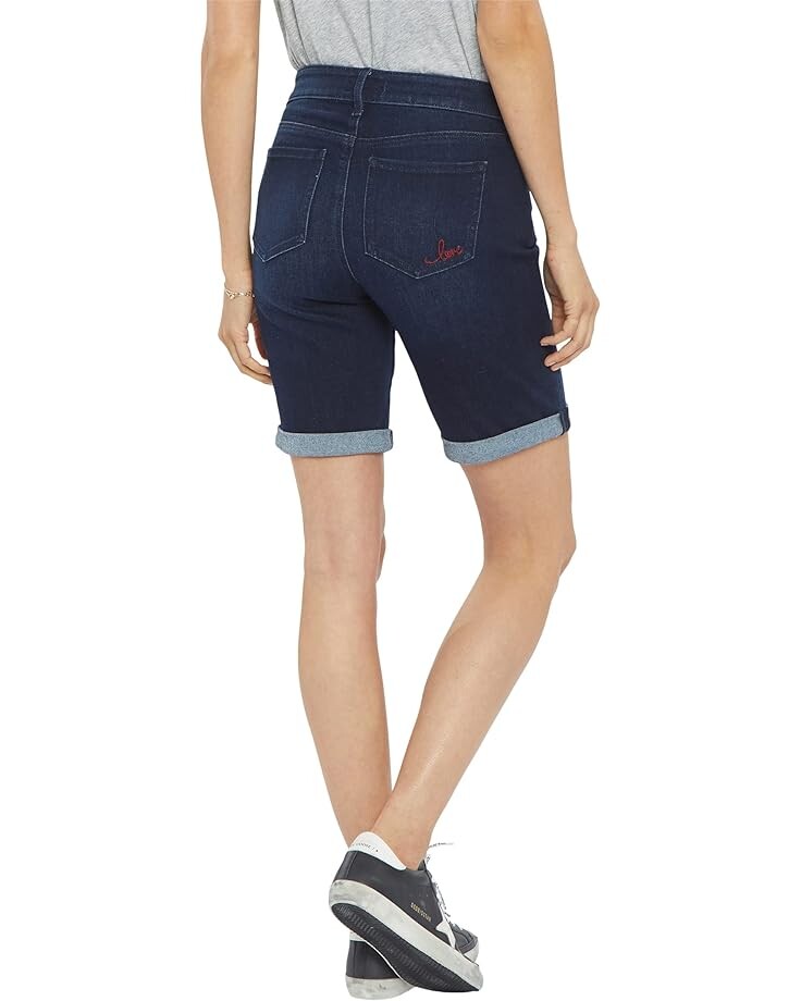 

Шорты NYDJ Ella Shorts Cuffed w/ Heart Embroidery in Rapture, цвет Rapture