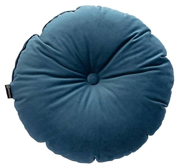 

Подушка Dekoria Velvet, 37x8x37 см, синий