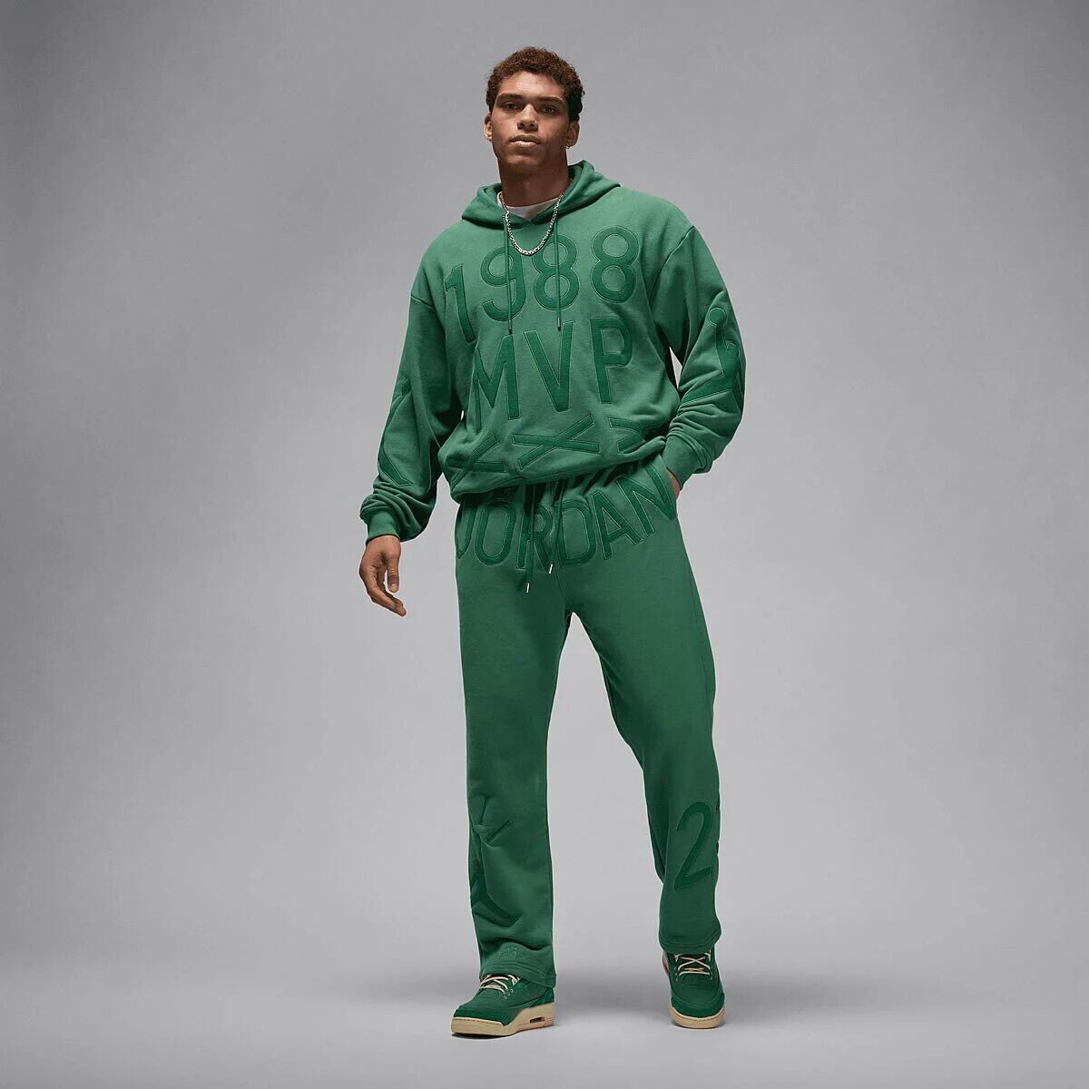 Толстовка Jordan Fleece X Nina Chanel Abney, цвет Green Stone — фото 2