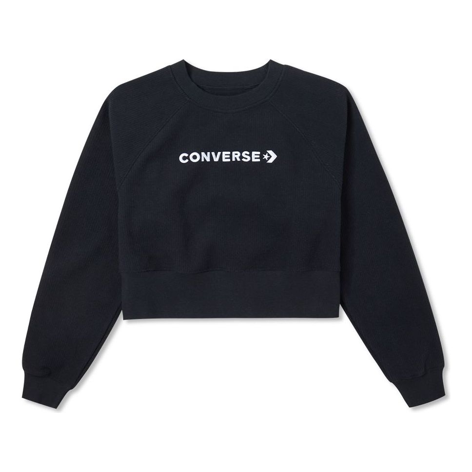 

Рубашка (WMNS) Converse Wordmark Fleece Crew Top 'Black'