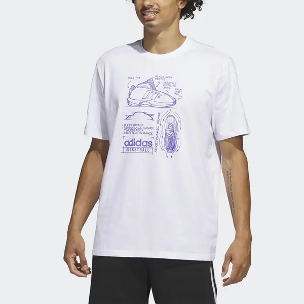 Футболка kobe crazy 1 Adidas, белый — фото 2