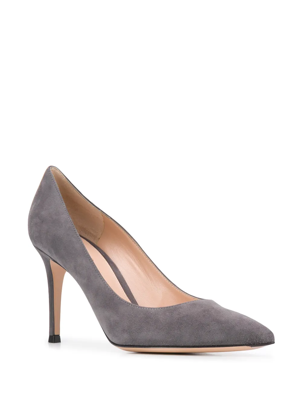 Туфли-лодочки с заостренным носком Gianvito Rossi, серый — фото 2