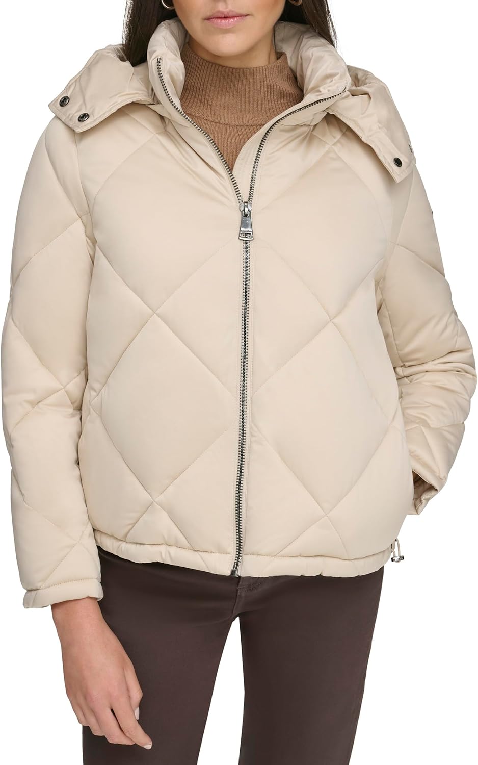 Женская стеганая куртка Calvin Klein, Quilted Hood Chino — фото 4
