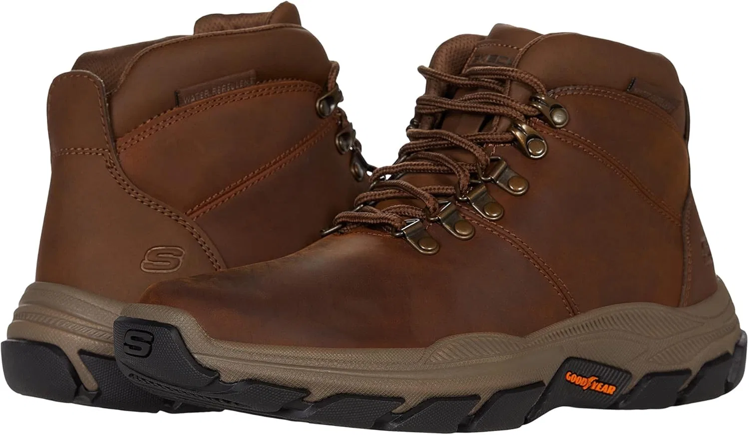 Мужские ботильоны Skechers Respected Esmont, Dark Brown Leather W Synthetic