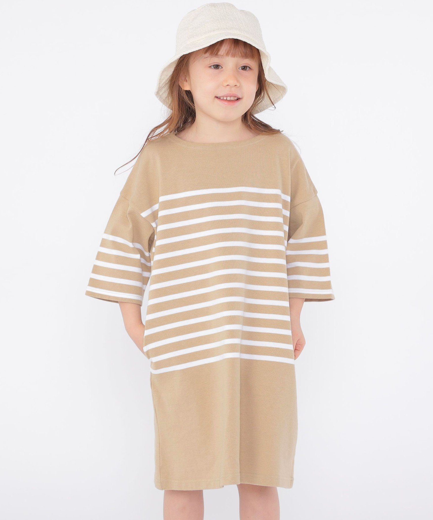 Детское платье SHIPS KIDS: 100–155 см / Платье с панельной каймой, Beige — фото 2
