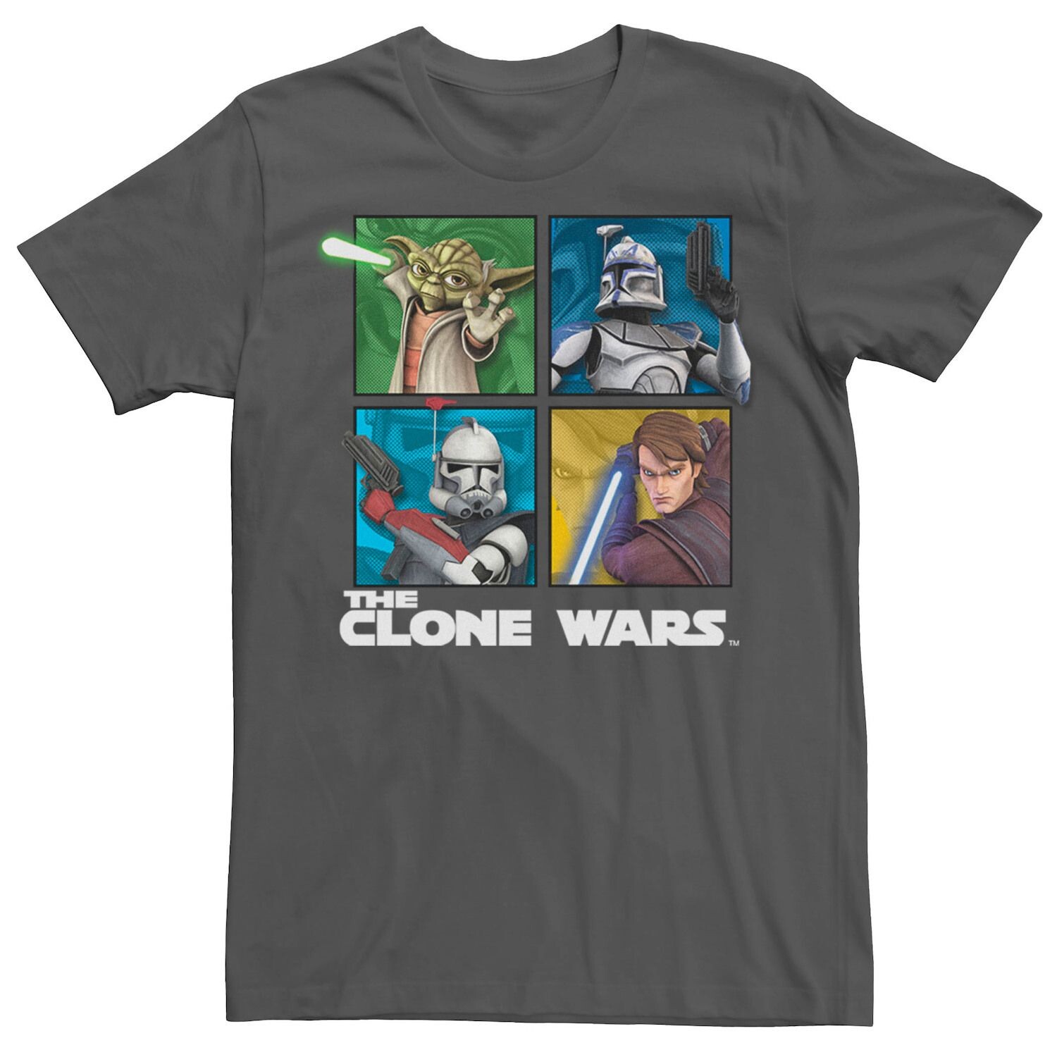 

Мужская футболка Star Wars: The Clone Wars Group Shot Box Up Licensed Character