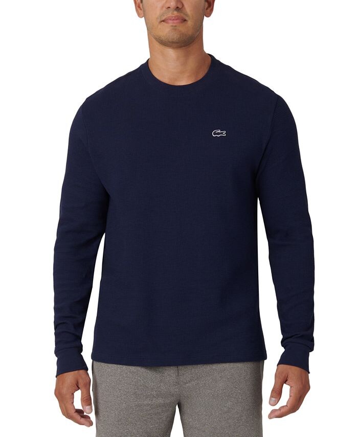

Мужская терморубашка для сна вафельной вязки Lacoste, синий