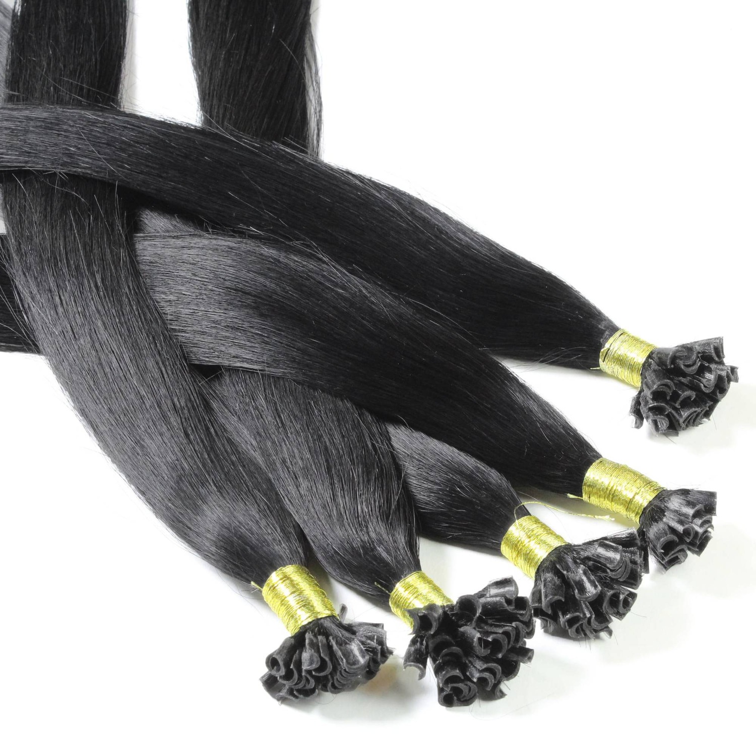

Накладные волосы bonding extensions echthaar #2/0 schwarz 1g Hair2Heart, 60cm, количество 25 шт.