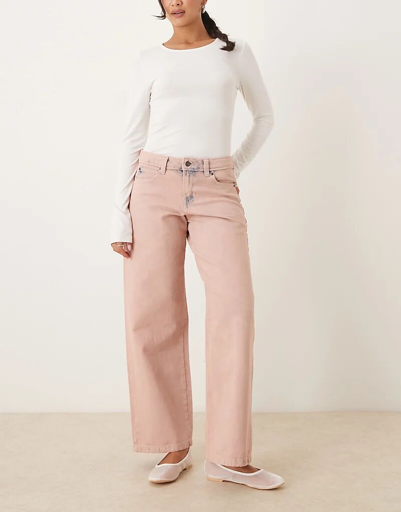 

Джинсы Dickies Mechanic Wide Fit Denim светло-розового цвета