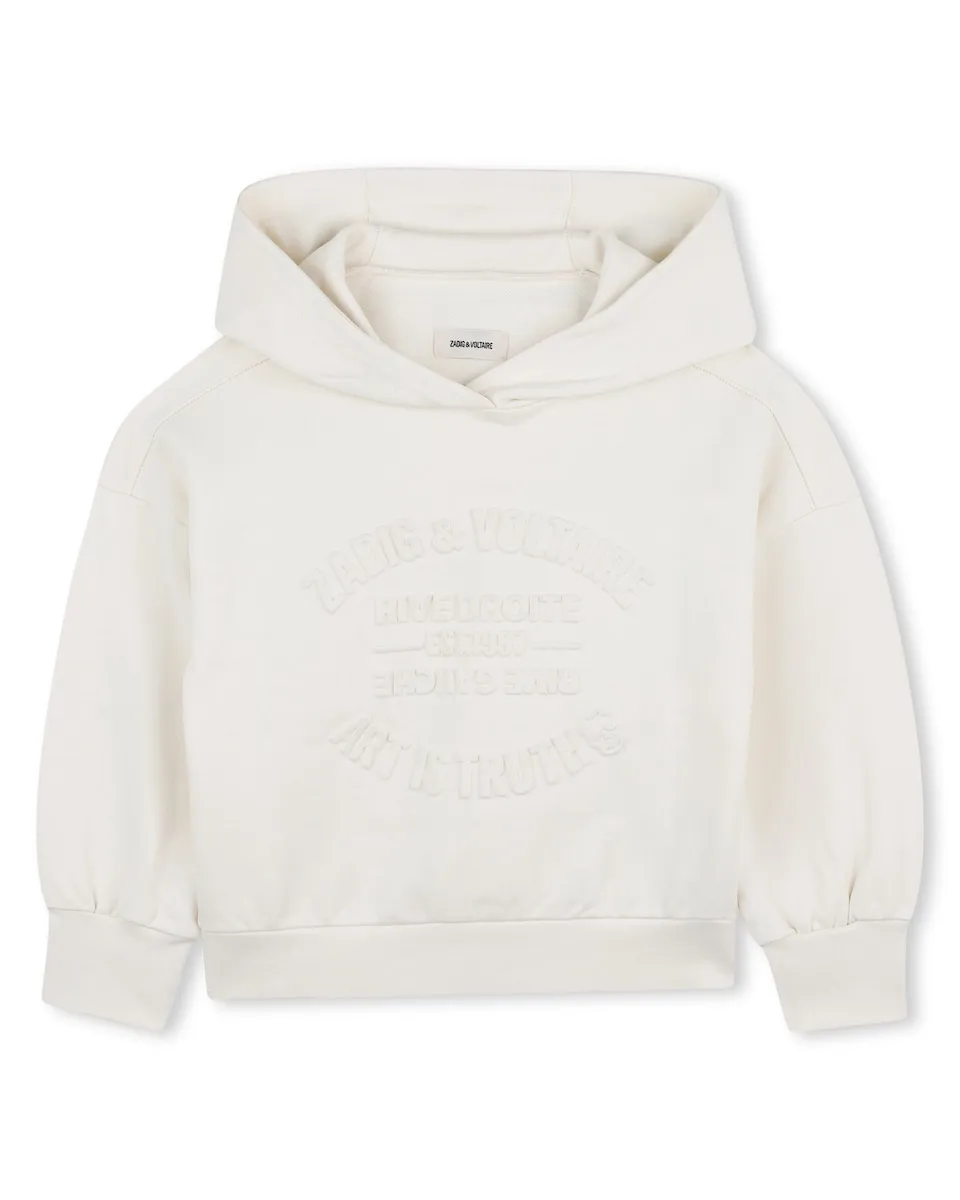 

Хлопковая толстовка для девочки Zadig & Voltaire, светло-бежевый