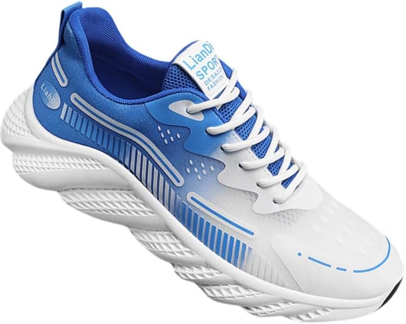 

Мужские повседневные спортивные кроссовки - дышащий верх из сетки, стелька из ЭВА, подошва из ПВХ, подходят для низких кроссовок на шнуровке весной и летом Clolinde, белый/синий