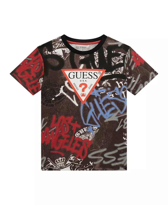 

Футболка с коротким рукавом для мальчиков старшего возраста GUESS, мультиколор