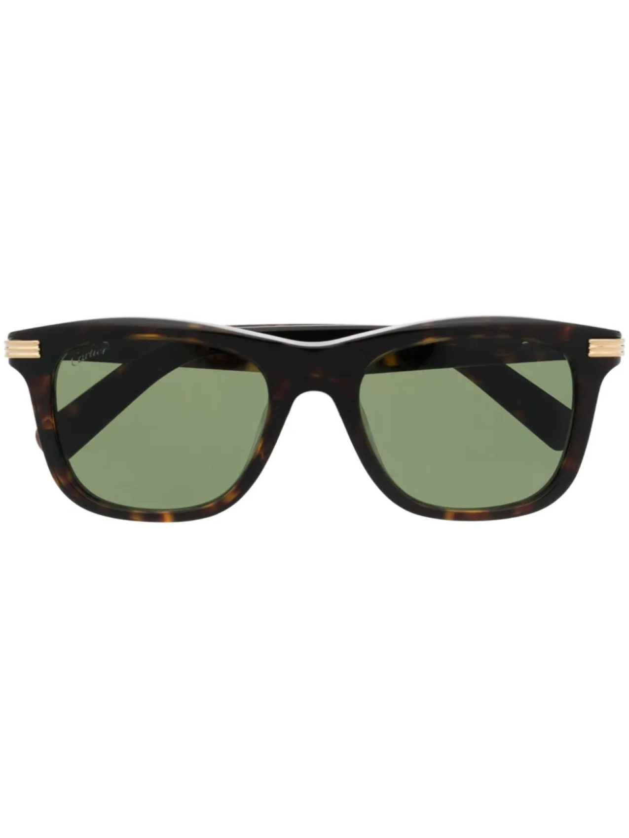

Солнцезащитные очки в квадратной оправе Cartier Eyewear, коричневый