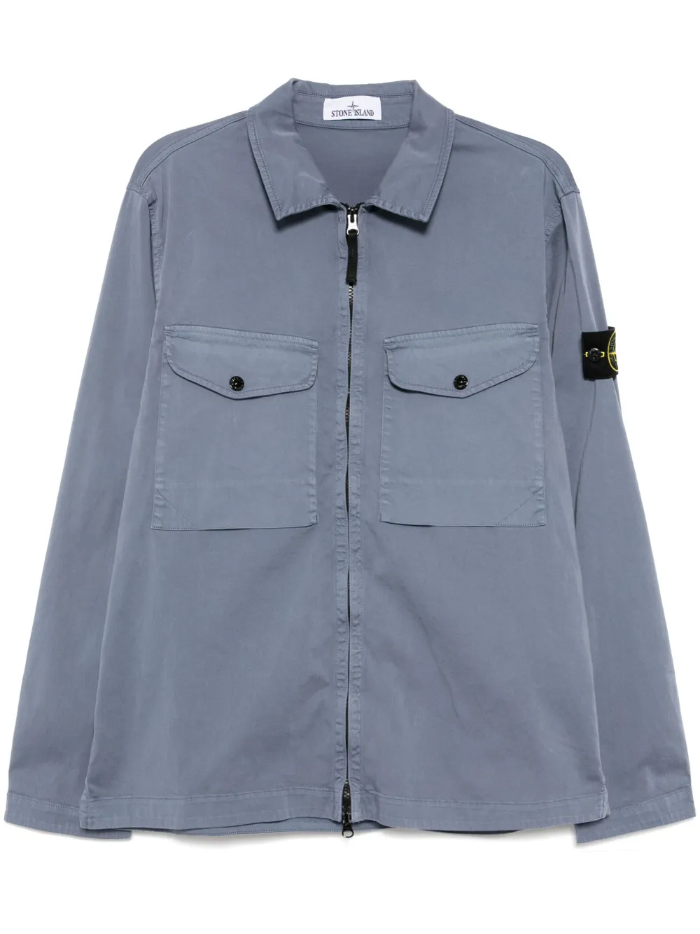 

Куртка-рубашка с нашивкой Compass Stone Island, синий