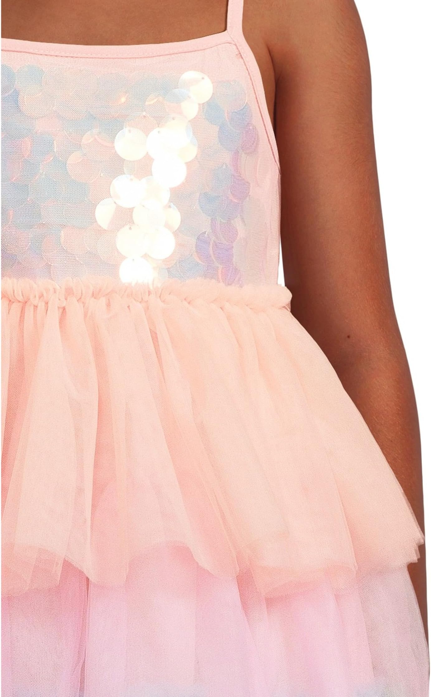 Платье Lola and The Boys Paillette Ombre Tutu Dress, розовый — фото 3