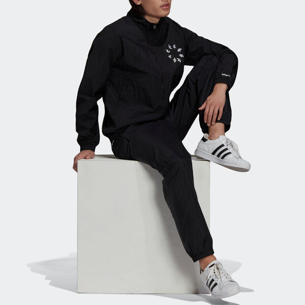 Спортивные штаны Men's adidas originals St Woven Tp Casual Sports Breathable Bundle Feet Long Pants/Trousers Black, черный — фото 4