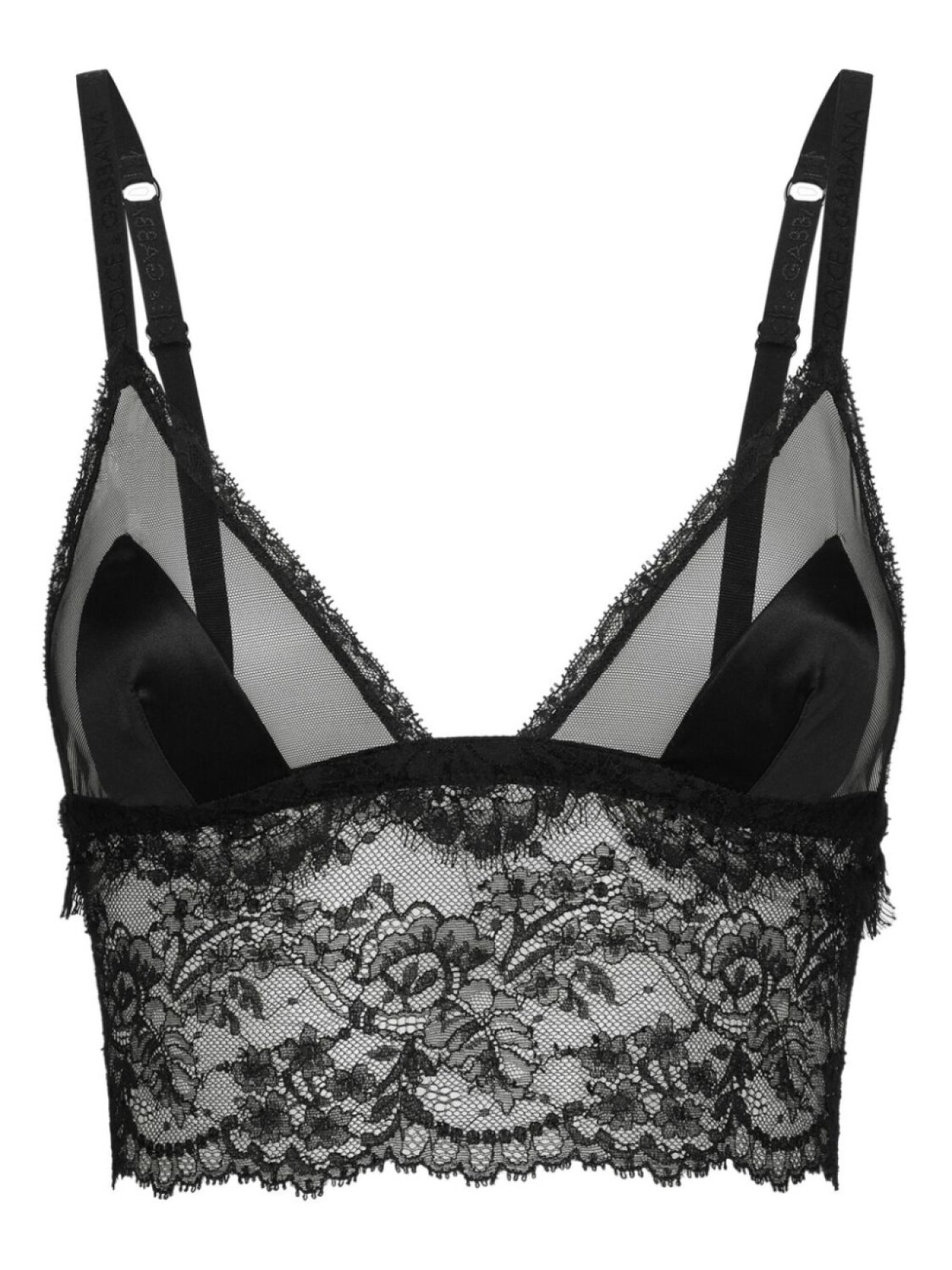 

Dolce & Gabbana удлиненный кружевной бюстгальтер-бралетт, черный