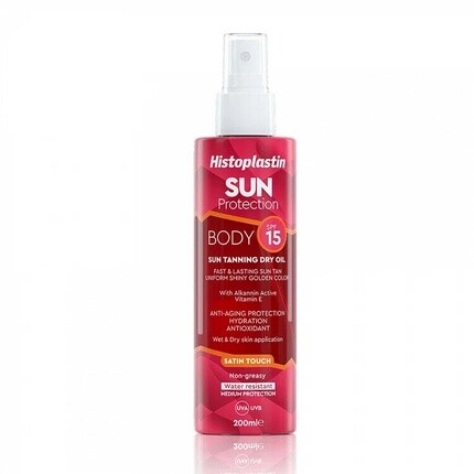 

Histoplastin Солнцезащитное сухое масло для загара Spf15 200мл, Heremco