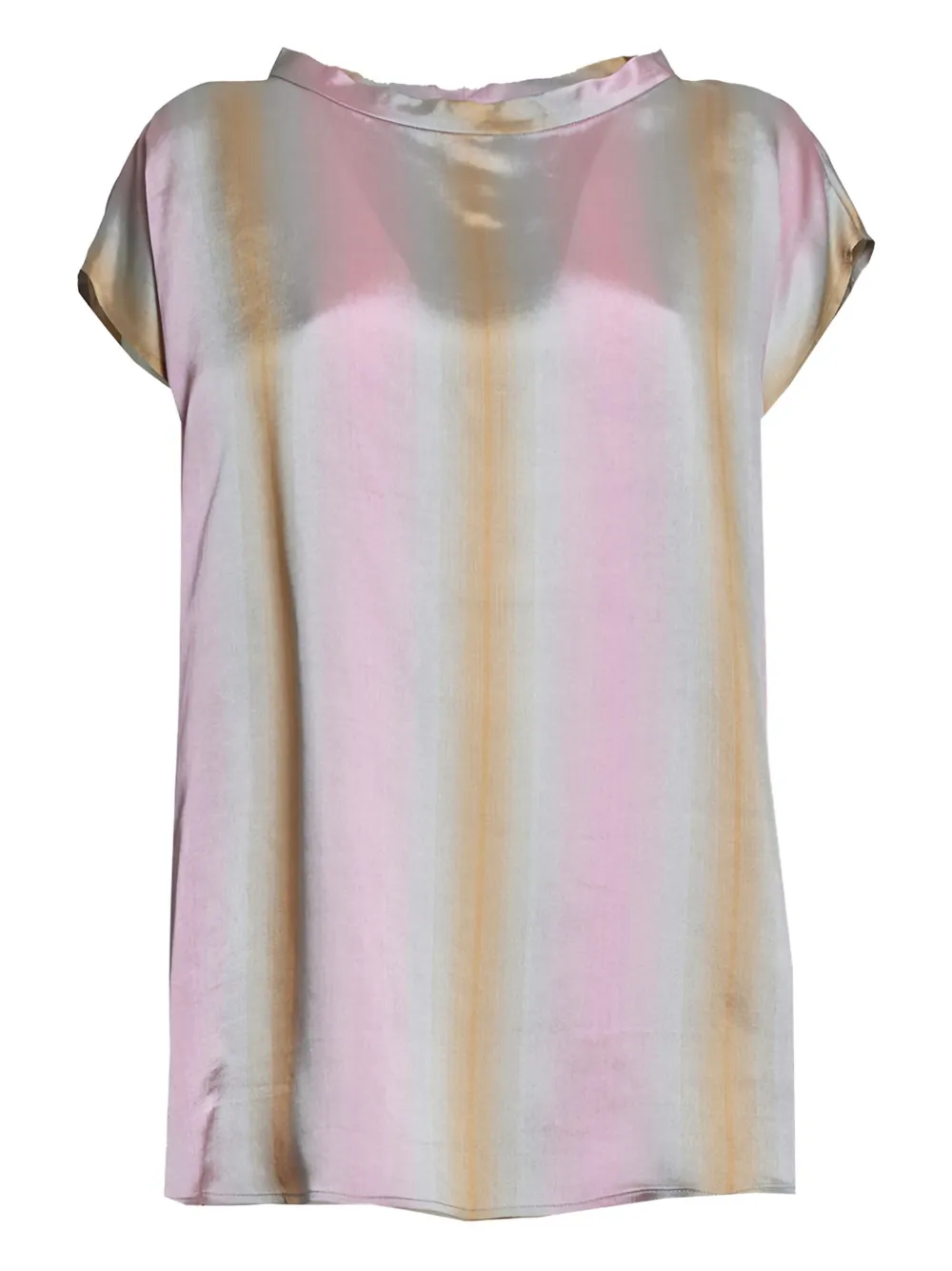 

Топ с короткими рукавами и полосатым принтом ASPESI, розовый