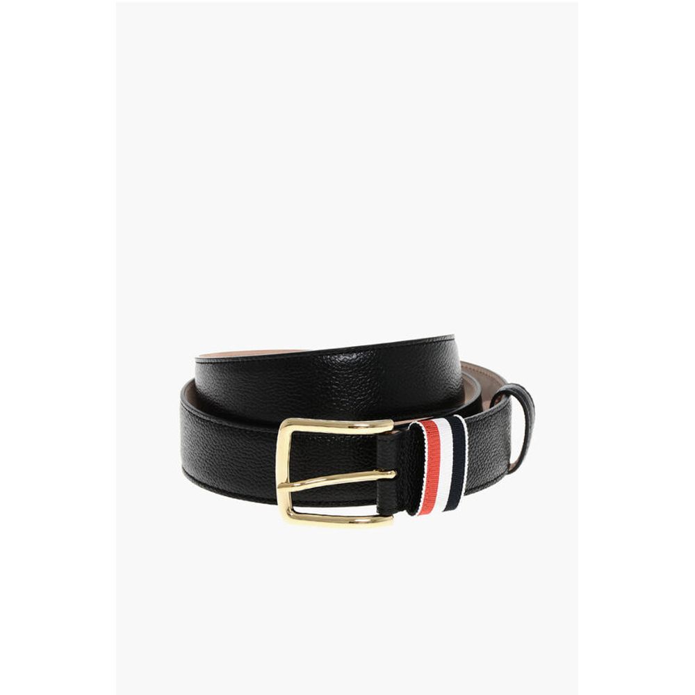 

Ремень из кожи Grain de Poudre с культовой деталью, 35 мм Thom Browne, Black