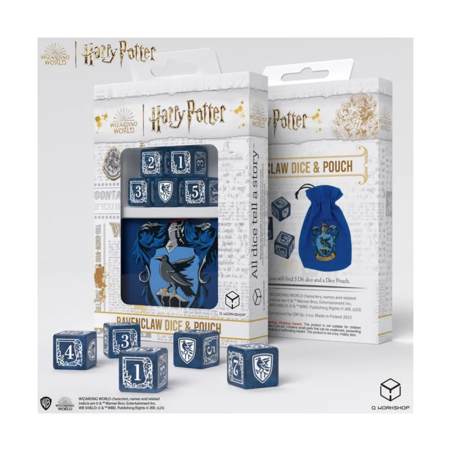 

Набор Poly — игральные кости и мешочек Равенкло (5), Harry Potter Dice