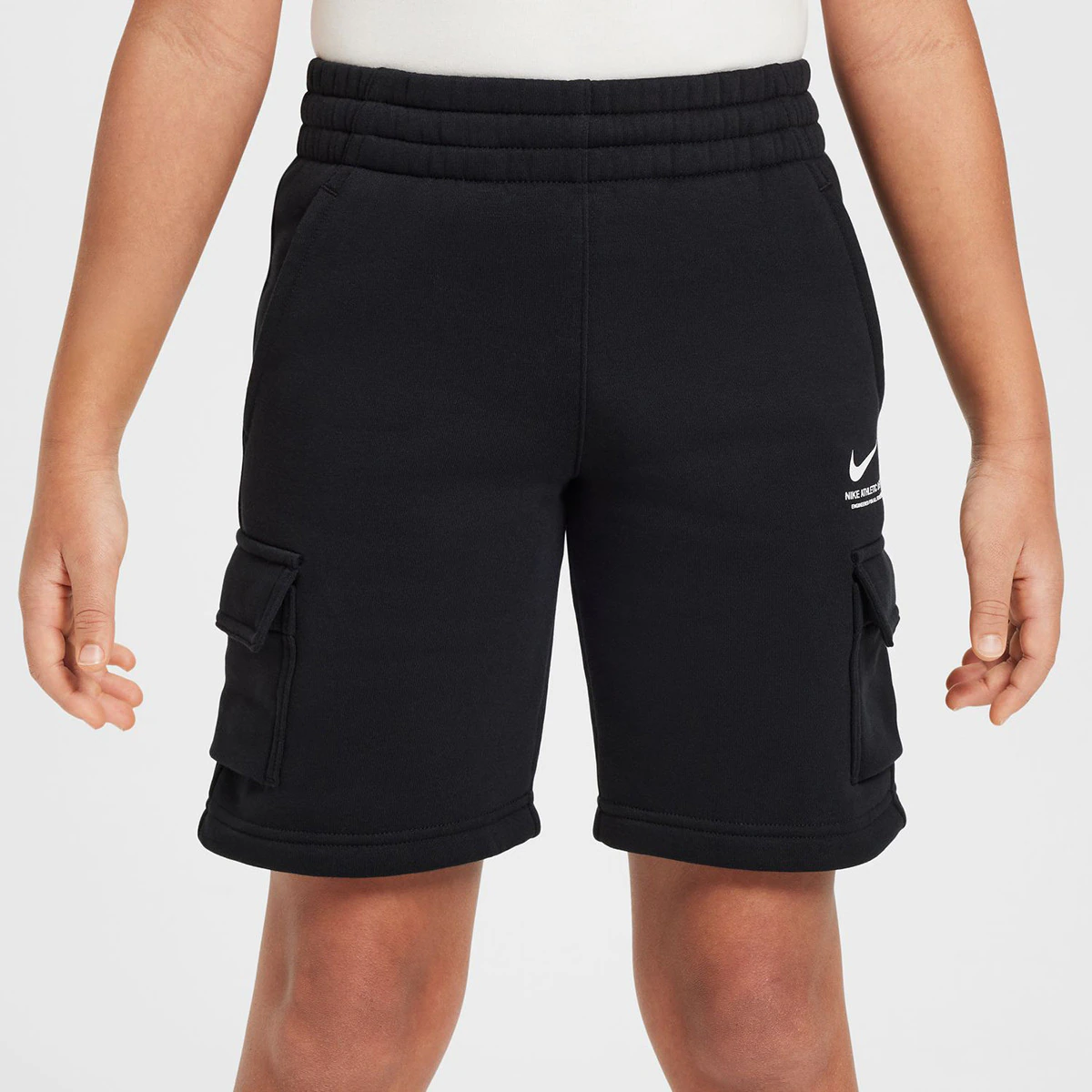 

Детские шорты-карго из флиса Nike, черный