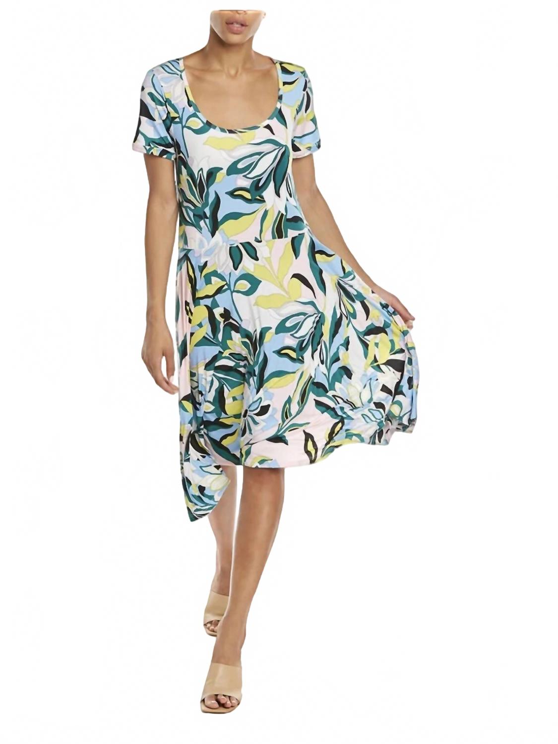 

Платье из джерси с цветочным принтом Swirl в зеленом/розовом/голубом цветах Melissa Masse