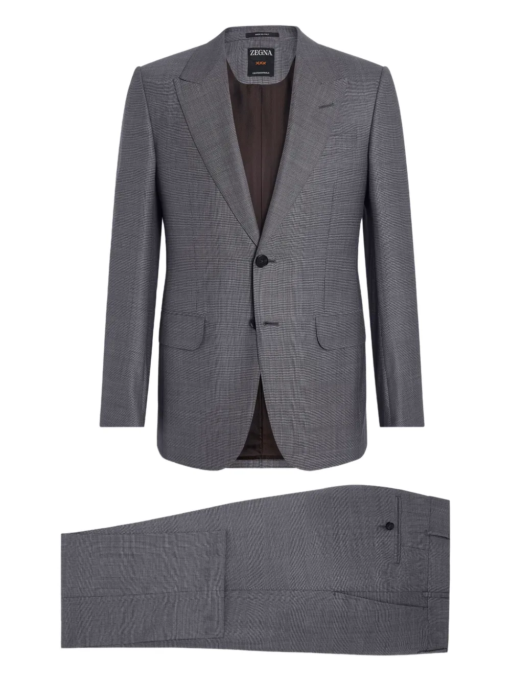 

Шерстяной костюм Centoventimila Zegna, серый