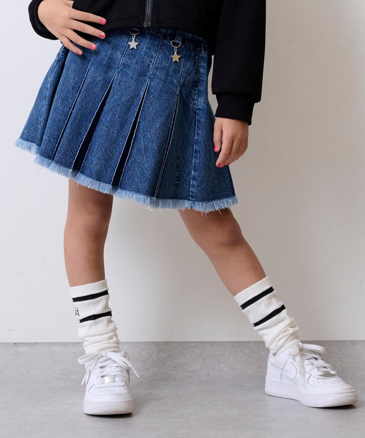 Плиссированная юбка с пигментом X-girl Stages, Blue