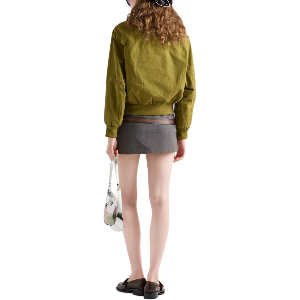 Коллекция SS25 Весна-Лето Женская одежда Повседневные короткие юбки Women's Gray PRADA, серый — фото 4