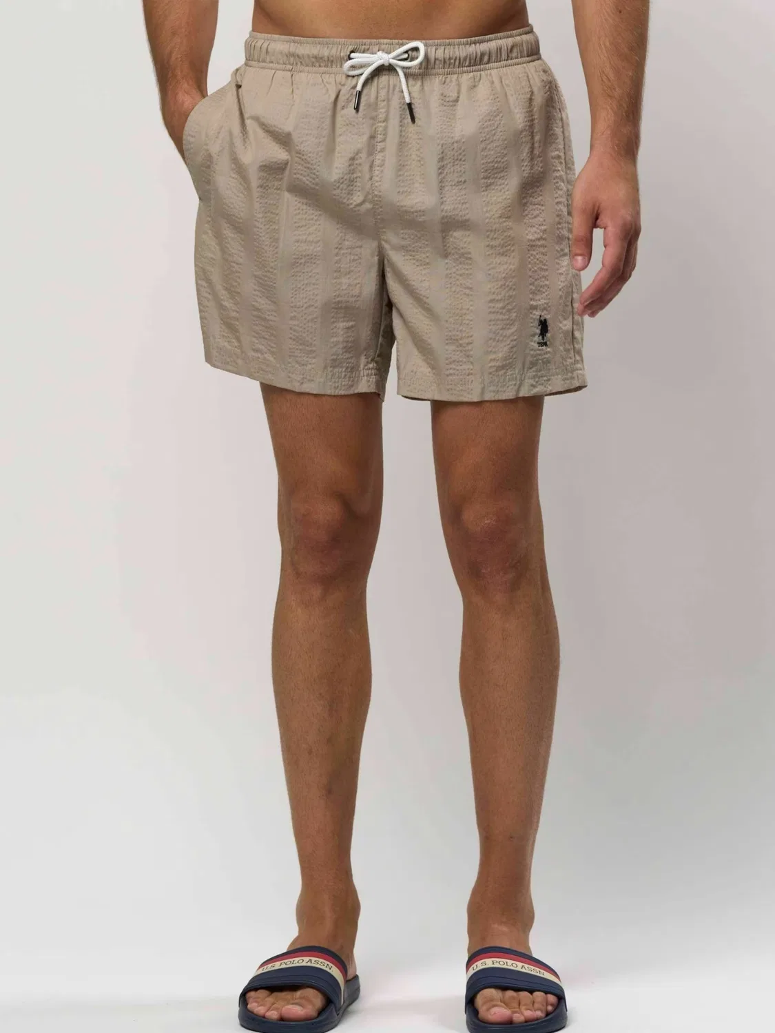 Пляжные шорты 'Carter Swimshorts' U.S. Polo Assn., Beige — фото 4