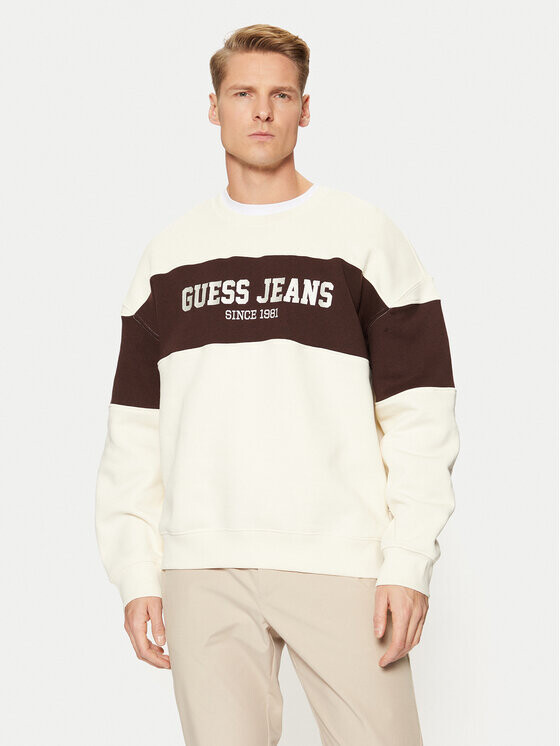 

Толстовка классического кроя Guess Jeans, бежевый