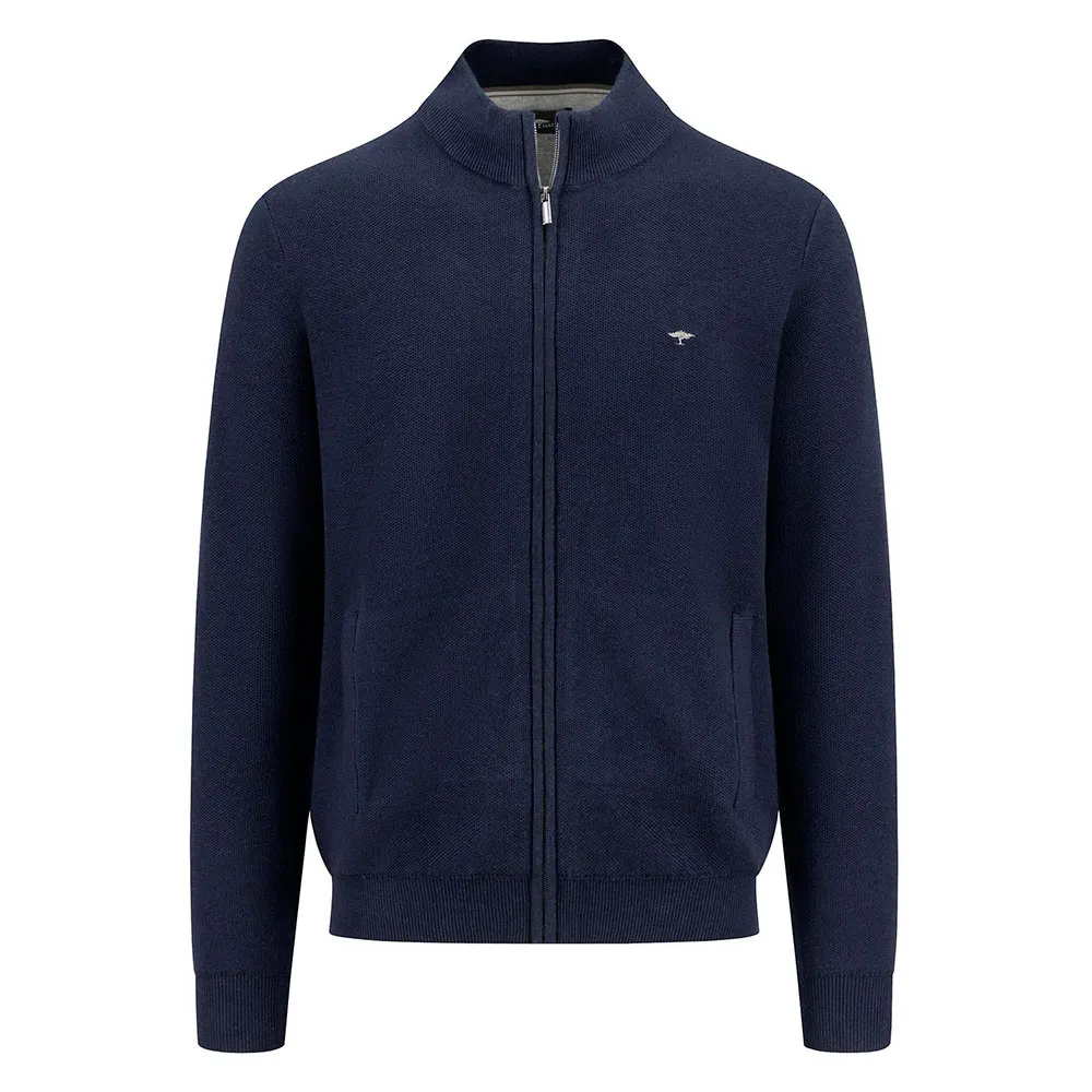 

Свитер Fynch Hatton Structure full zip, синий