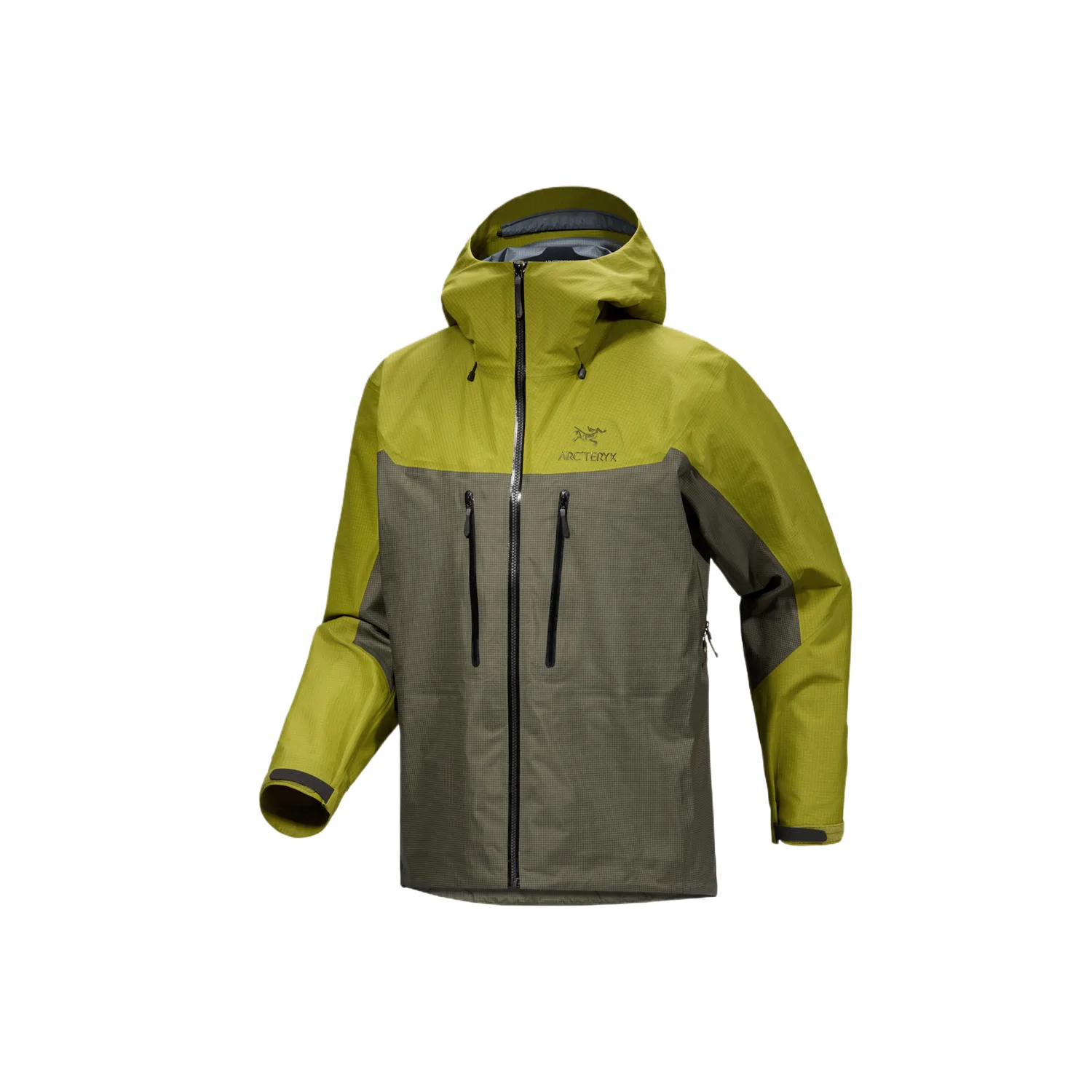 Куртка с капюшоном на молнии Alpha Arcteryx, Olive Moss/Vintage Green/Olive Moss/Tatsu