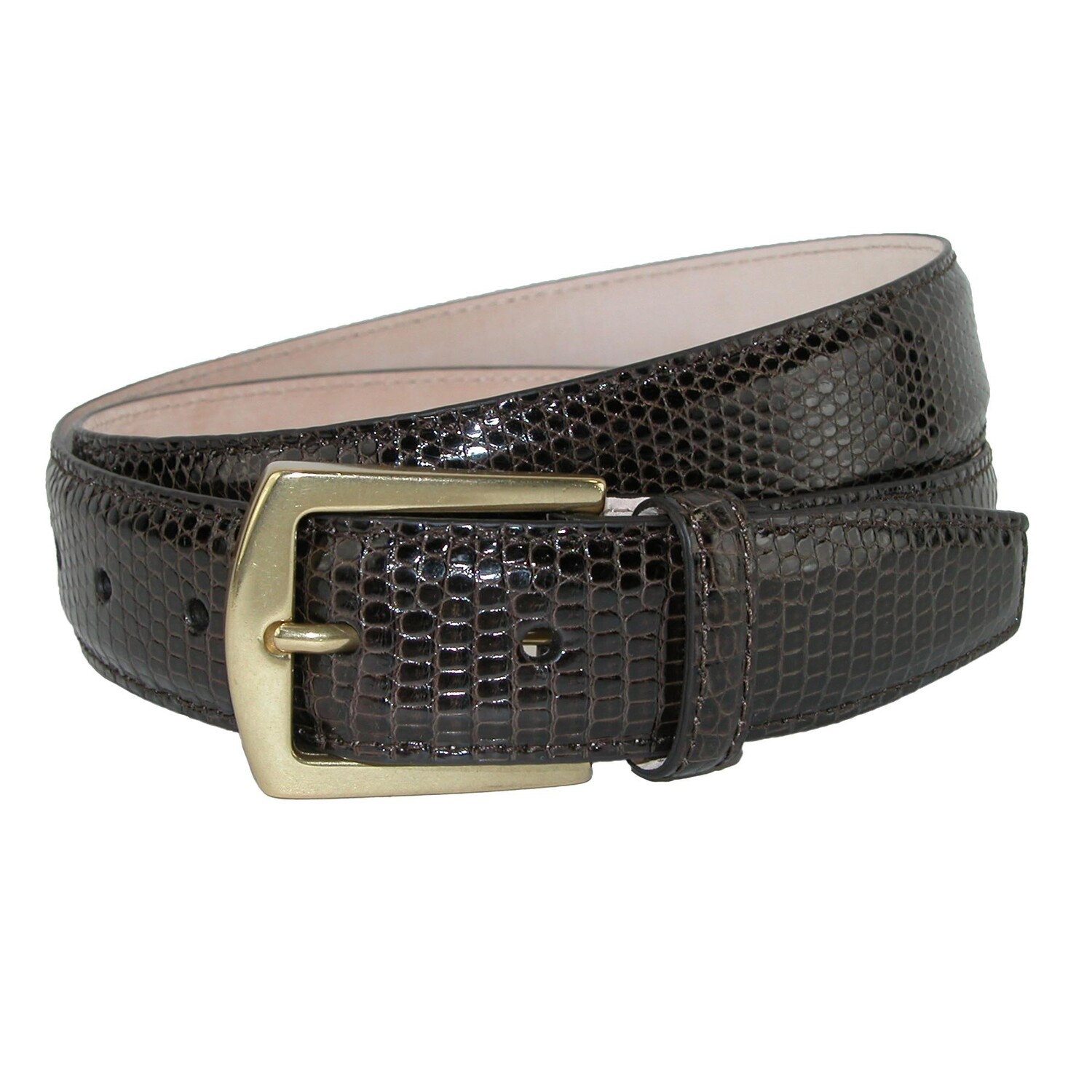 

Ремень Tejus Lizard 32 мм CrookhornDavis, цвет Dark Brown